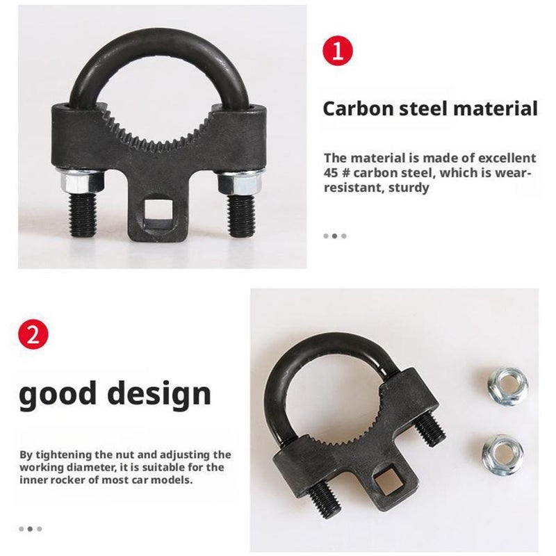 Inner Tie Rod Removal Tool, Tie Rod Removal Tool, with Non-Slip Teeth for Inner Tie Rod Removal, Inner Tie Rod U-Wrench,3/8" Carbon Steel Inner Low Profile Tool for Car Chassis Rocker - Image 2